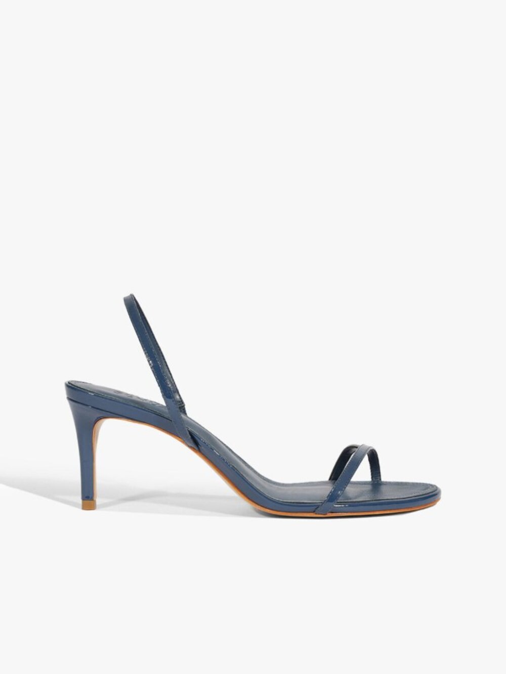 Schutz Diana Mid Sandal in Infinite Blue leather slingback heel open toe